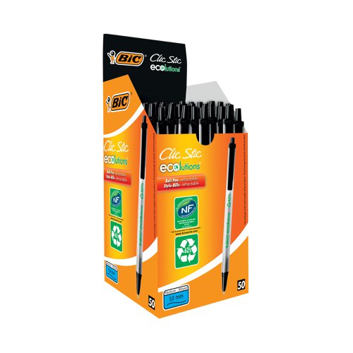 Bic Ecolutions Clic Stick Black (Pack of 50) 880