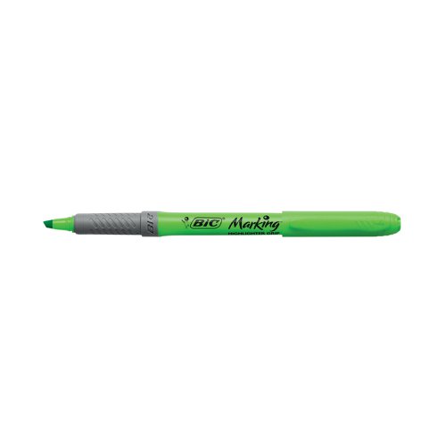 BIC Highlighter Grip Green (Box of 12) 811932