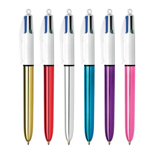 Bic 4 Colours Ballpoint Pens Medium Point Assorted (12 Pack) 964775