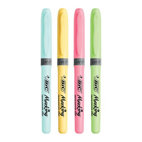 Bic Highlighter Grip Assorted Pastel (4 Pack) 964859