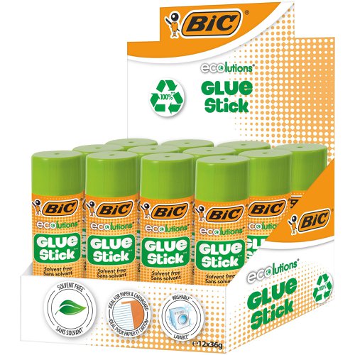 Bic Glue Stick ECOlutions 36g 12x20 (Pack of 240) 968573