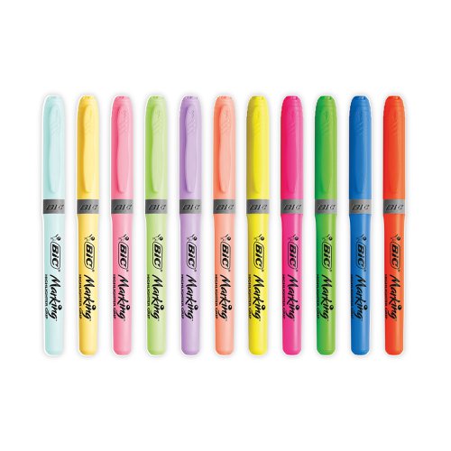 Bic Highlighter Grip Pastel Assorted (12 Pack) 992562