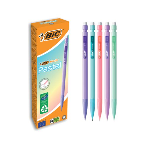 Bic Matic Mechanical Pencil 0.7 Pastel (Pack of 12) 511060 | Bic