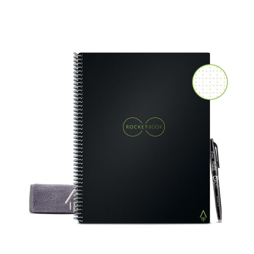 Rocketbook Core Letter Set Dot Reusable Paper A4 Black 515906