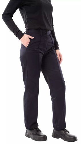 Work in Style Classic Women's Workwear Trousers - Professional Comfort & Versatile Fit Navy 8