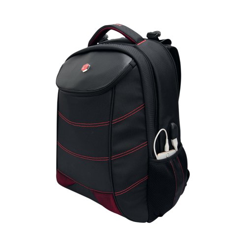 BestLife 17 Inch Gaming Snake Eye Backpack with USB Connector Black BB-3332R