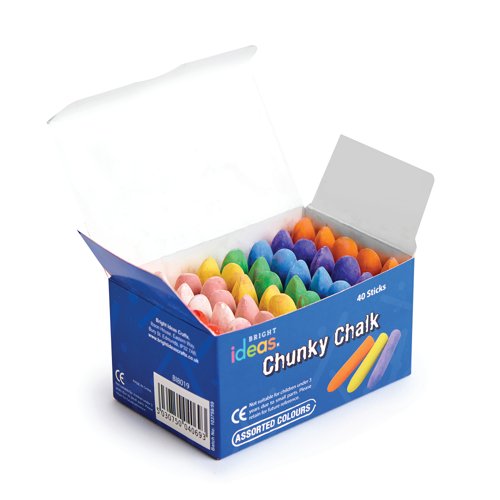 Bright Ideas Chunki Chalks Assorted (Pack of 40) AR02633