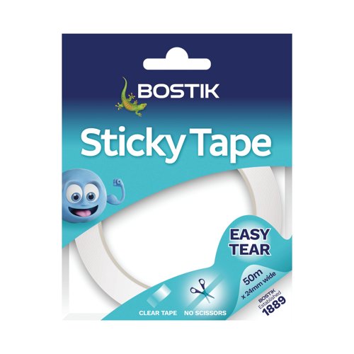 Bostik Sticky Tape 50m x 24mm Pack of 12 30614974