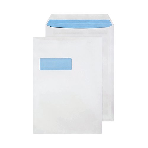 Blake PurelyEveryday C4 90gsm Seal White Window Envelopes (Pack of 50) 12892/50PR 12892/50PR