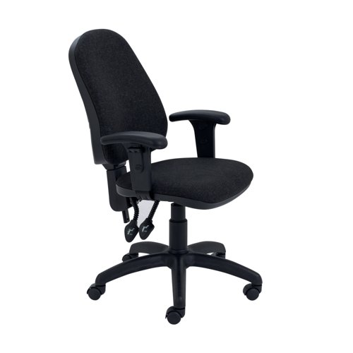 5 Star Lumo Hbk Operator Chair Adjustable Arms Black SF1042888