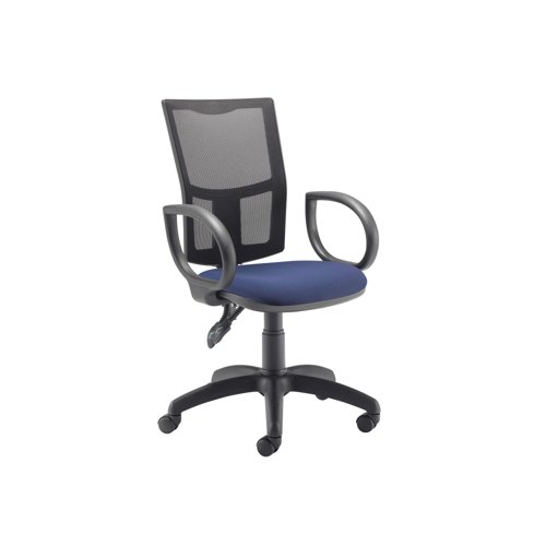 5 Star Lumo Mesh Chair with Fixed Arms Royal Blue SF1783866