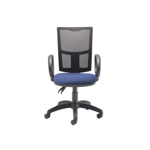5 Star Lumo Mesh Chair with Fixed Arms Royal Blue SF1783866