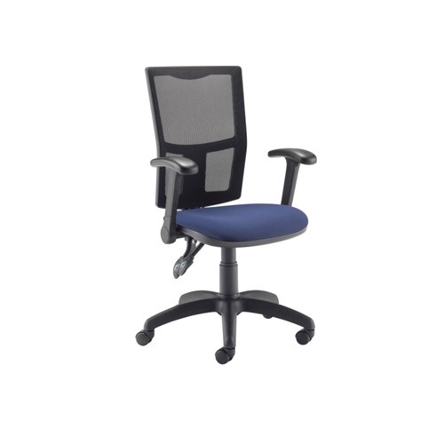 5 Star Lumo Mesh Chair with Folding Arms Royal Blue SF2113847