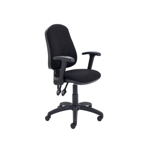 5 Star Lumo High Back Operator Chair Folding Arms Black SF2150660