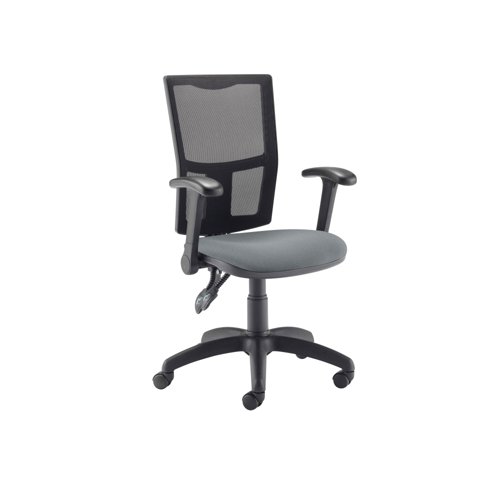 5 Star Lumo Mesh Chair with Folding Arms Charcoal SF2317076