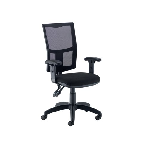 5 Star Lumo Mesh Chair with Height Adjustable Arms Black SF2695694