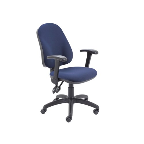 5 Star Lumo High Back Operator Chair Folding Arms Royal Blue SF3464235