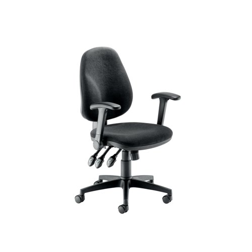 5 Star Teso High Back Task Chair with Folding Arms Black SF3856504