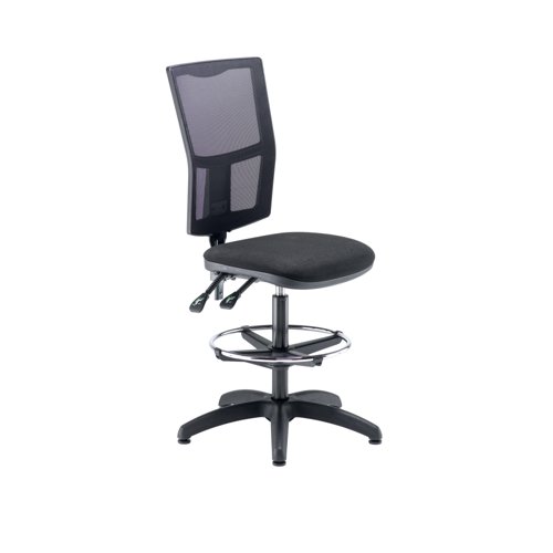 5 Star Lumo Mesh Chair No Arms Draughtsman Kit Black SF4279942