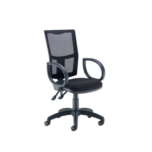 5 Star Lumo Mesh Chair with Fixed Arms Black SF5795522