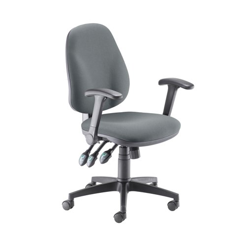 5 Star Teso High Back Task Chair with Folding Arms Charcoal SF6276007