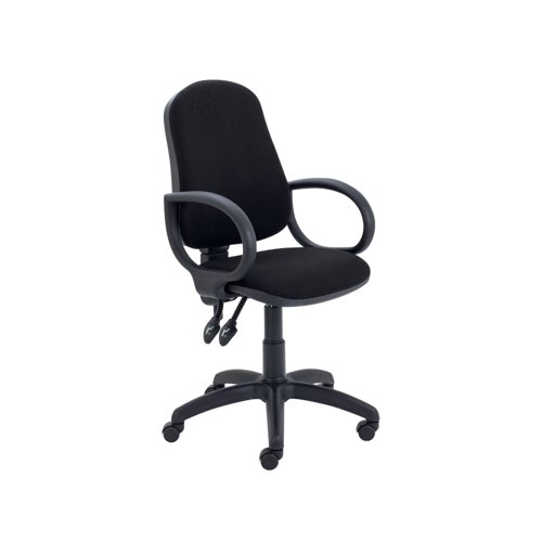 5 Star Lumo High Back Operator Chair with Fixed Arms Black SF6913336