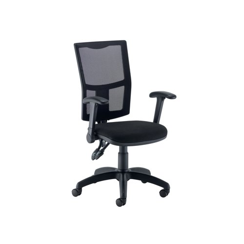 5 Star Lumo Mesh Chair with Folding Arms Black SF9287513