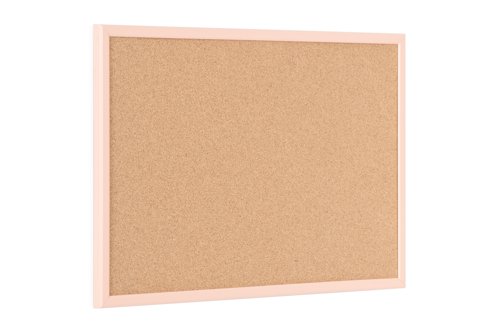 The Bi-Office Pastel Cork noticeboard is a practical and fun pin board. The cork surface is self-healing and resistant, no marks are visible when the push pins are removed. Usually associated with optimism, playfulness, and lightness, pastel colours send off positive and calming vibes, increasing concentration levels. This makes the MDF frames pastel salmon tone a great match for work or study spaces. Pin boards are a great way to keep important information organised and to post reminders. its a handy way to inform everyone at once, to get creative or set goals. Use push pins to put up pictures, memos or lists in your office or at home. The set includes an installation kit for an easy horizontal or vertical wall mount. As a wall-mounted board, its a cost-effective solution that saves room space.