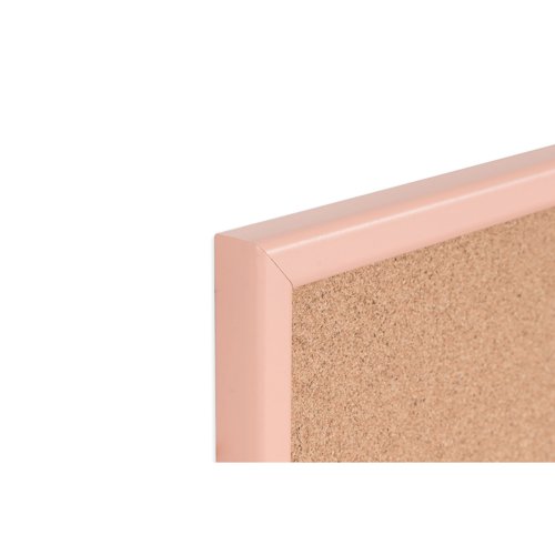 The Bi-Office Pastel Cork noticeboard is a practical and fun pin board. The cork surface is self-healing and resistant, no marks are visible when the push pins are removed. Usually associated with optimism, playfulness, and lightness, pastel colours send off positive and calming vibes, increasing concentration levels. This makes the MDF frames pastel salmon tone a great match for work or study spaces. Pin boards are a great way to keep important information organised and to post reminders. its a handy way to inform everyone at once, to get creative or set goals. Use push pins to put up pictures, memos or lists in your office or at home. The set includes an installation kit for an easy horizontal or vertical wall mount. As a wall-mounted board, its a cost-effective solution that saves room space.