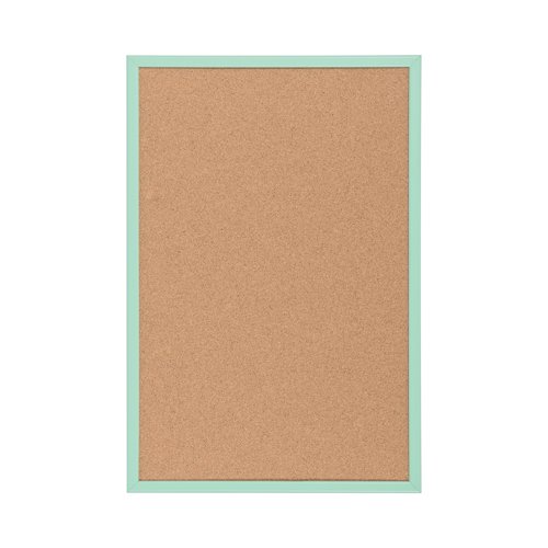 Bi-Office Pastel Cork Noticeboard Green Frame 60x40cm MC030011971