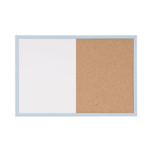 Bi-Office Pastel Magnetic Cork Combination Board Blue Frame 60x40cm MX03106981 | Bi-Silque