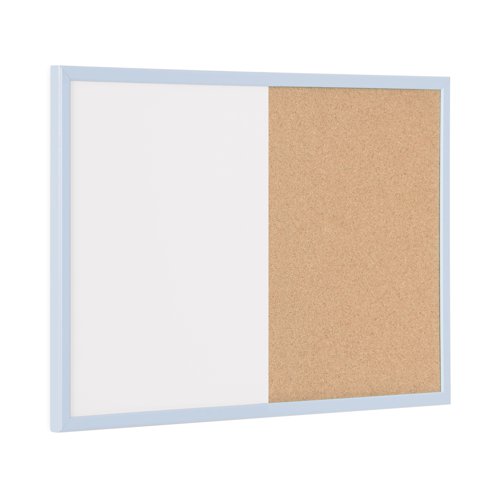 Bi-Office Pastel Magnetic Cork Combination Board Blue Frame 60x40cm MX03106981 | Bi-Silque