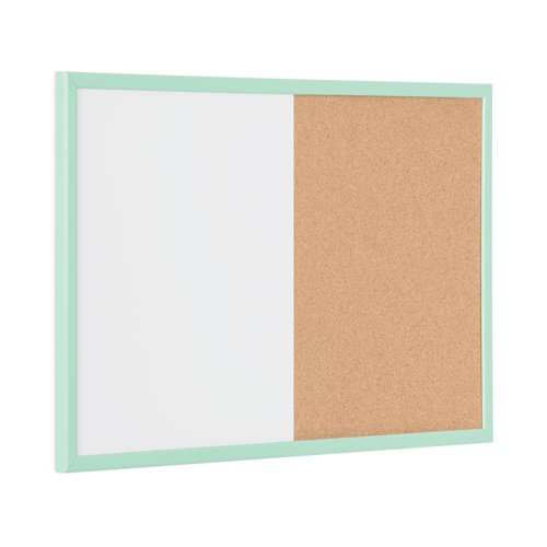 Bi-Office Pastel Magnetic Cork Combination Board Green Frame 60x40cm MX03106971 | Bi-Silque