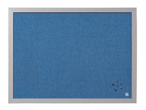 Bi-Office Blue Fabric Noticeboard Pearl Frame 60x45cm FB04130608