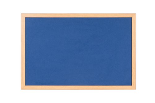 Earth Prime Felt Noticeboard 60x45cm Blue Oak MDF Frame FB0443233