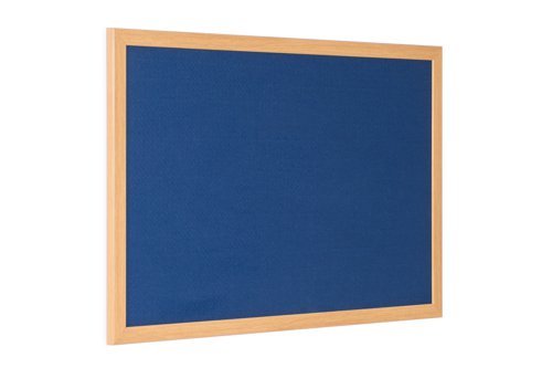 Earth Prime Felt Noticeboard 120x120cm Blue Oak MDF Frame FB6543233