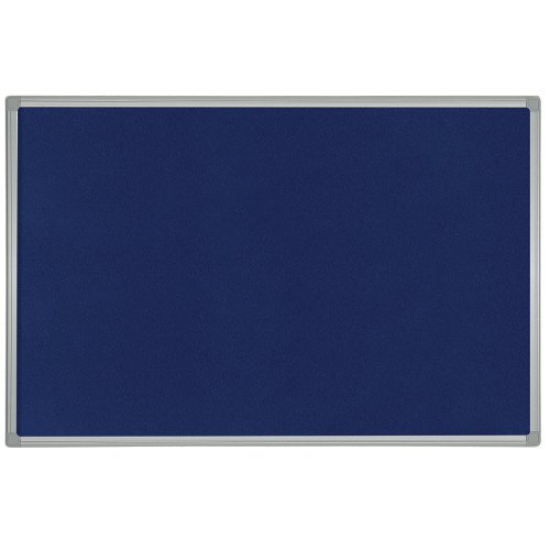 Bi-Office Aluminium Trim Felt Noticeboard 600x450mm Blue FB0443186