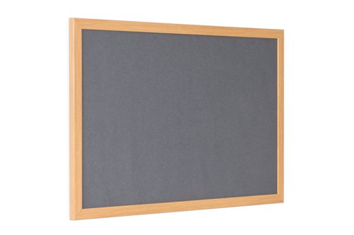 Earth Prime Felt Noticeboard 120x90cm Grey Oak MDF Frame FB1442233