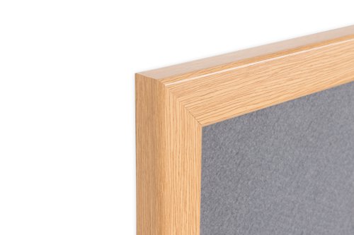 Earth Prime Felt Noticeboard 120x90cm Grey Oak MDF Frame FB1442233