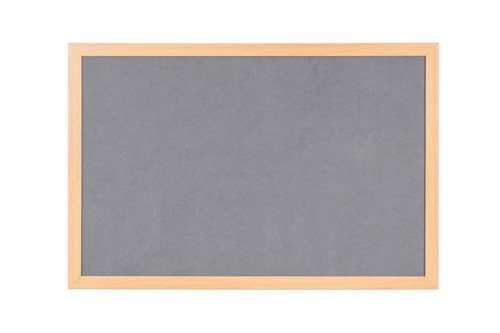 Earth Prime Felt Noticeboard 90x60cm Grey Oak MDF Frame FB0742233