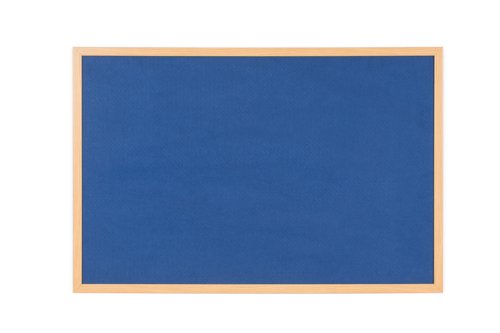 Earth Executive Felt Noticeboard 120x120cm Blue Oak MDF Frame FB6543239