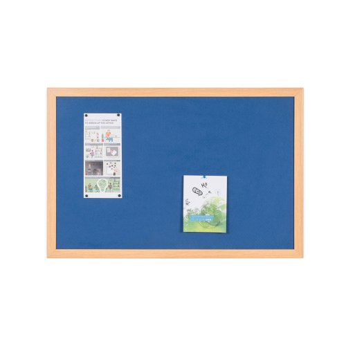 Bi-Office Earth Felt Notice Board 900x600mm Blue RFB0743233