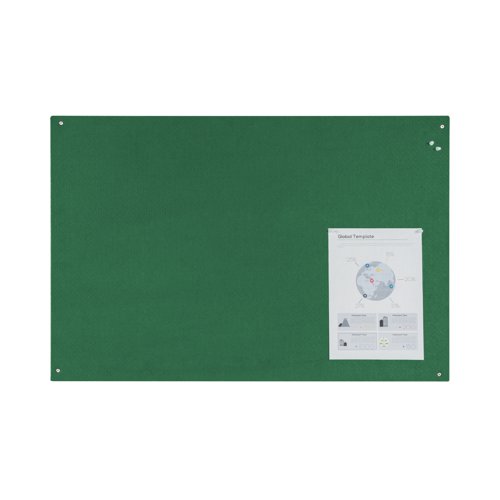 Bi-Office Unframed Noticeboard Green Felt Surface 875x575mm FB0744397