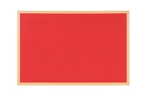 Earth Executive Felt Noticeboard 120x90cm Red Oak MDF Frame FB1446239