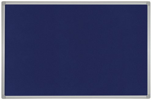 Bi-Office Maya Felt Noticeboard Plastic Frame 180x120cm Blue FB8543186