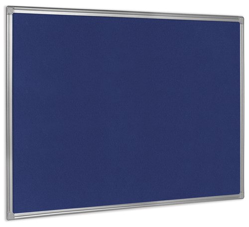 Bi-Office Maya Felt Noticeboard Plastic Frame 180x120cm Blue FB8543186