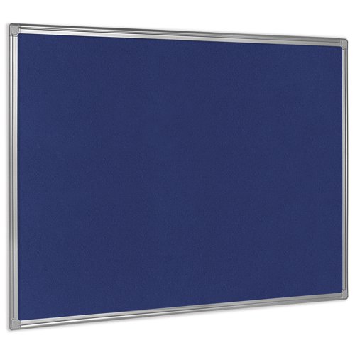 Bi-Office Maya Felt Noticeboard Plastic Frame 240x120cm Blue FB8643186