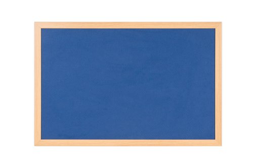 Earth Prime Felt Noticeboard 240x120cm Blue Oak MDF Frame FB8643233