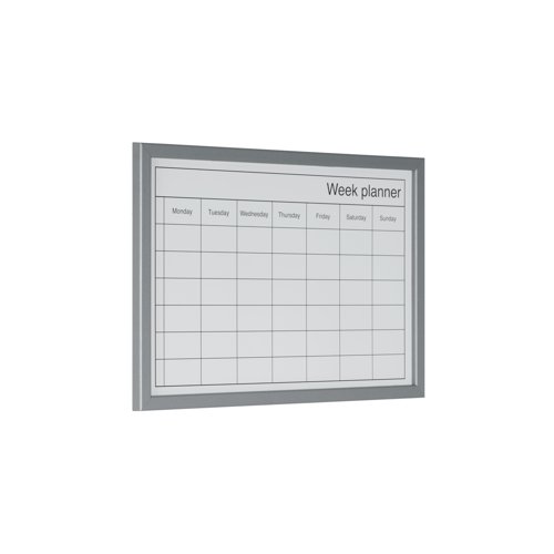 Bi-Office Magnetic Weekly Planner Whiteboard Grey Frame 60x40cm mm03000839 BQ05093