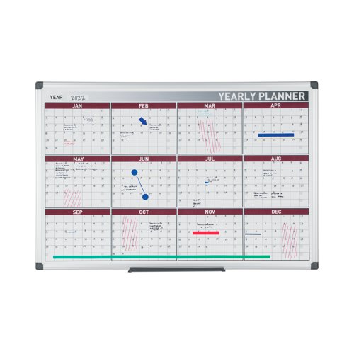 Bi-Office Maya 12 Month Magnetic Annual Planner 90x60cm GA0375170